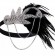 20s Black Feather Vintage Bridal Great Gatsby Flapper Headband