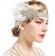 20s Headband Feather Vintage Bridal Great Gatsby Flapper Headpiece