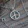 Peace Sign Symbol Pendent 70s 80s Hippie Boho Jewelry Costume Necklace Accessary