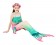 Girls Mermaid Costume Tail Swimsuit Green Bikini Set
