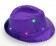 Adults Purple LED Light Up Flashing Sequin Costume Hat