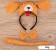 Dog Headband Bow Tail Set Kids Animal Farm Zoo Headpiece