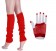 Red 80s Neon Fishnet Gloves Leg Warmers Accessory Set