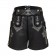 Mens Black Lederhosen PU Leather Costume shorts lg9005