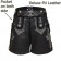 Mens Black Lederhosen PU Leather Costume shorts details lg9005