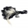 1920s White Black Feather Great Gatsby Flapper Headpiece