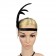 Ladies Flapper Black Feather Headpiece