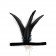 Ladies Flapper Black Feather Headpiece