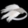 White 1920s Feather Headband Gatsby