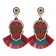 Day Of The Dead Sugar Skull Earrings red  lx0235