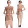 Rose gold 1920 gatsby flapper dress front lx1053rose
