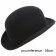 Adult Black Kaminski Kangol Irish Bowler Hat 
