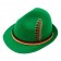 green Oktoberfest Hat with Feather th018