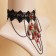 Women Vintage Victorian Gothic Lolita Lace Rose Necklace Collar Choker