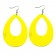 Yellow Teardrop Earrings Neon 80s Retro Rock Star