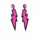 Rose 80s Glitter Lightning Earrings