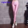 Light Pink 80s Shiny Neon Costume Leggings Stretch Metallic Pants