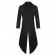 Black Mens Steampunk Frock Coat Business Suit