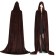 Coffee Adult Hooded Velvet Cloak Cape Wizard Costume