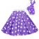 purple With White dot 1950's Rock n Roll Dot tt3098-5