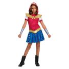 Girls Wonder Woman Costume Dress with Hood and Accessories - alternate view