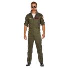 Adult Aviator Costume - Military Flight Suit with Patches - alternate view