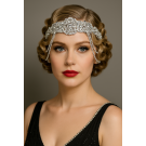 Gatsby Crystal Headband with Pearls & Drapes