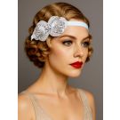 1920s Silver Flapper Headband – Rhinestone Roaring 20s Hairpiece