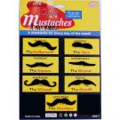 Complete set showing Hollywood, Hero, Square, Bruiser, Weasel, Sheriff and Grandpa moustache styles