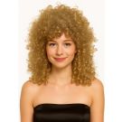 Adult 80s Wild Child Curly Wig in golden blonde with tight spiral curls