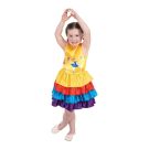 Girls Wiggles ballerina dress with rainbow satin tiers and character artwork