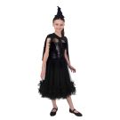 Girls Wicked Elphaba deluxe black dress costume with sequin bodice and tiered tulle skirt