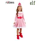 Girls Jovie Elf costume from Elf movie - pink dress with white fur trim