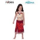 Girls Disney Moana costume dress with printed shell necklace and tribal patterns
