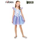 Girls Glinda costume dress with purple tulle tutu and silver glitter bodice