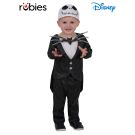 Toddler Jack Skellington costume with black pinstripe jacket and tails