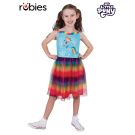 Girls Rainbow Dash costume dress with rainbow tutu skirt and character-printed bodice