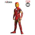 Kids Iron Man costume jumpsuit with printed armour and mask