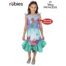 Girls Disney Little Mermaid Ariel costume dress with lenticular moving-image panel and shell-bra bodice