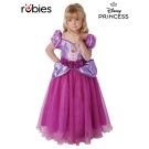 Girls Disney Rapunzel costume dress with sequined purple bodice and glitter tulle skirt