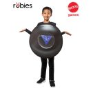 Kids Magic 8-Ball costume tabard front view with vinyl answer window and blue triangle