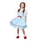 Girls Dorothy Wizard of Oz costume dress with gingham bodice and red shoe covers
