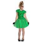 Girls Riddler tutu costume with green question mark dress and black mask