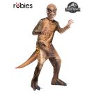 Kids Jurassic World T-Rex costume with digitally printed scale jumpsuit and molded dinosaur mask