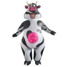 Adult Inflatable Cow Costume with Udder and Fan - Full Body Dairy Farm Suit - alternate view