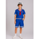 Boys Retro Ice Cream Parlor Sailor Costume - 1980s Mall Worker Uniform Set - alternate view