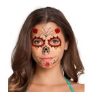 Day of the Dead Face Temporary Tattoo - Ladies Sugar Skull Transfer - alternate view 4