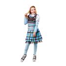 Girls Frankie Monster High Costume - Dress, Leggings & Belt Set - alternate view