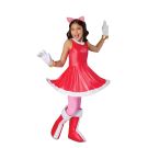 Kids Sonic Boom Amy Rose Costume - Red Dress with Ears & Gloves - alternate view 2