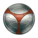 Kids Taskmaster shield 12 inch round with red T emblem front view